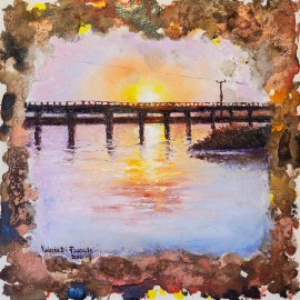 El sol sobre el puente